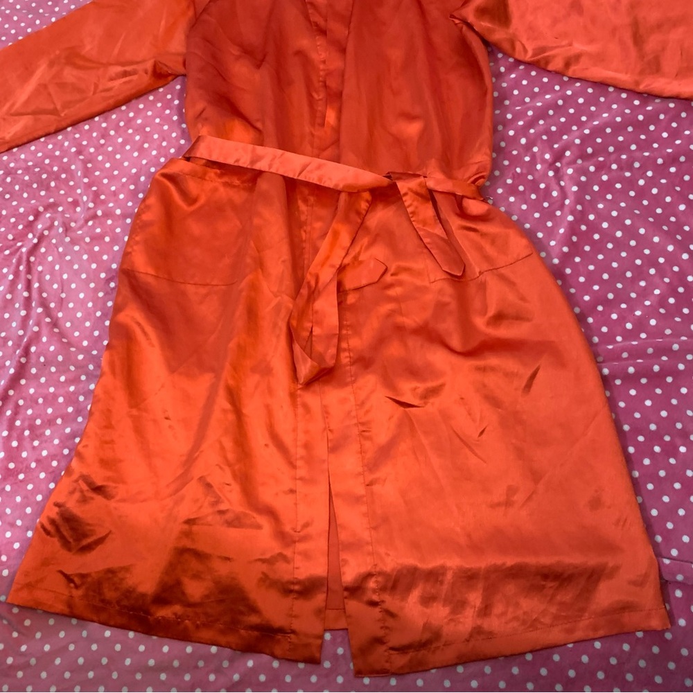 Red Silky Flower Robe - Picture 2 of 5